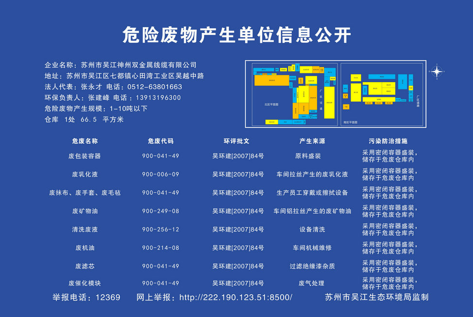 苏州市吴江小蝌蚪官网在线观看双金属线缆有限公司危险废物产生单位信息公开